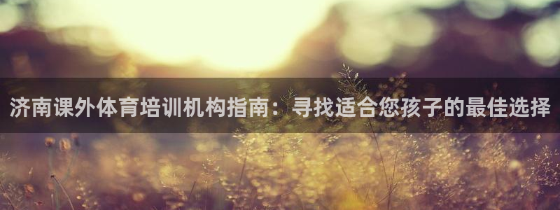极悦平台注册失败如何解决：济南课外体育培训机构指南：