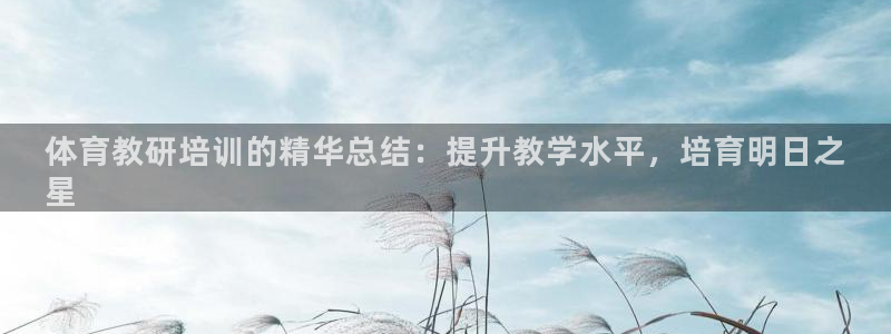 极悦平台注册资金多少亿：体育教研培训的精华总结：提升