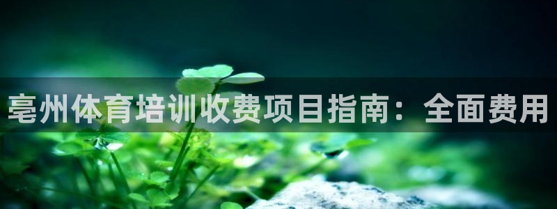 极悦娱乐贴吧最新消息：亳州体育培训收费项目指南：全面